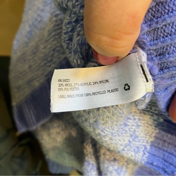 Gap reverse stitch Neón medium blue sweater L - Picture 5 of 7